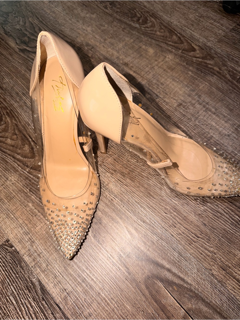 Thalia Sodi Nude Crystal-Embellished Pointed-Toe Pumps - Women